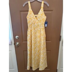 Women's Universal Thread Sleeveless Yellow Floral Maxi Dress Size Small NTW